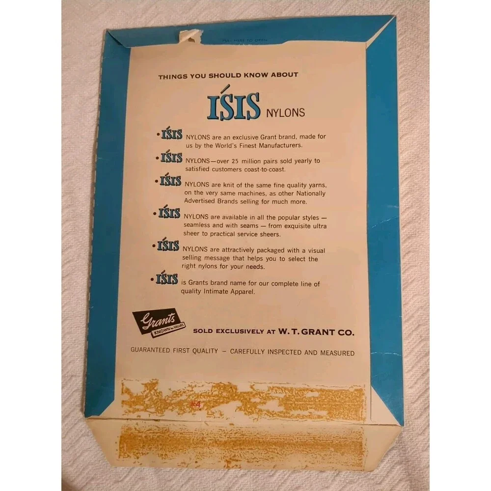 Vintage 222 Mesh 9 1/2 - 10 1/2 ISIS Nylon Stockings 1 Pair Hosiery New Beige